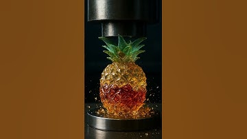 Glass pineapple breaking | Satisfying View #ai