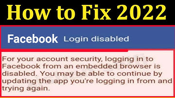 how to fix facebook login disabled | facebook embedded browser is disabled