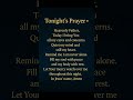 Tonight’s Prayer for Peace and Protection #livingwordprayers #bedtimeprayer 🙏🏻🙏🏻