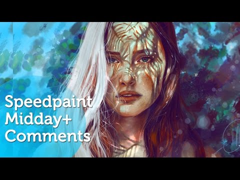 Спидпейнт "Полдень"+ комментирование/ Speedpaint Midday + Eng Sub