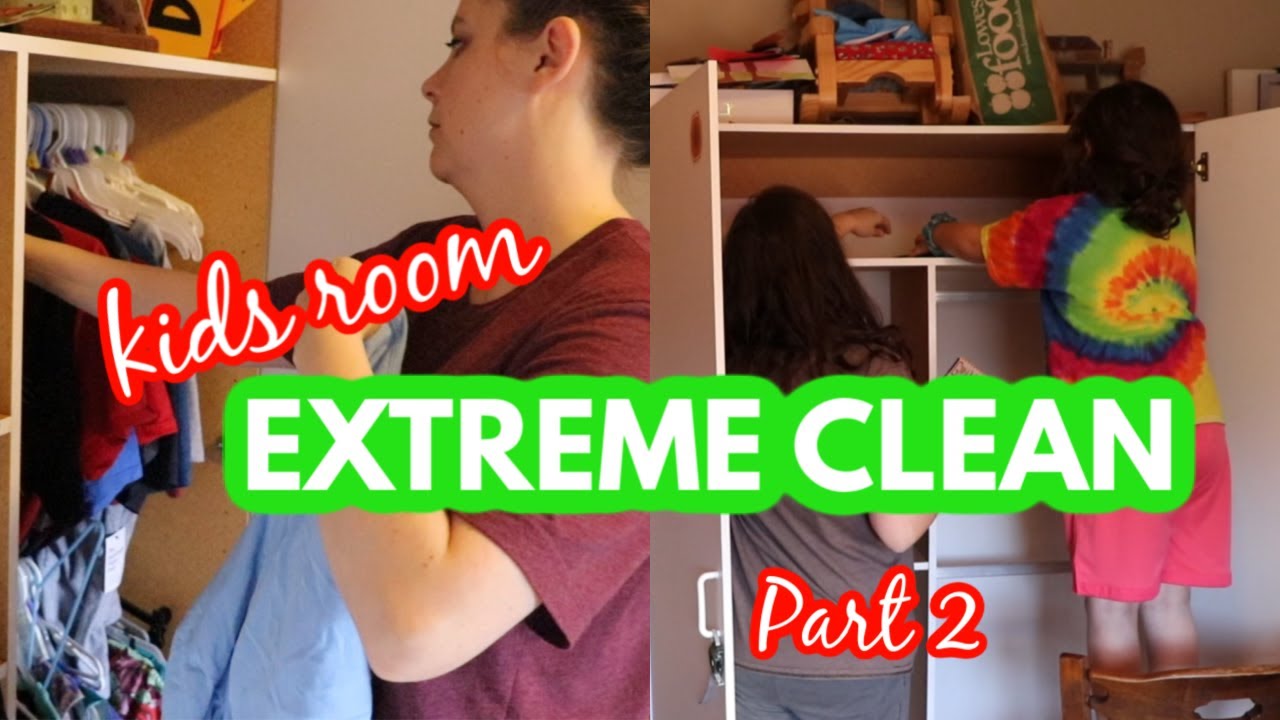 EXTREME CLEAN WITH ME | Declutter | Kids Room Part 2 - YouTube