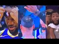 Lebrons hair falls out during game but doesnt know anthony davis lets him know