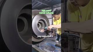 Grinding manual radiusing #drawpad #femaledrawdie #anglegrinder
