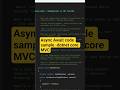 async await |Async Await in .NET Core MVC|async await c#