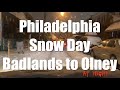 Driving Tour Philadelphia Hoods SNOW DAY AT NIGHT | Badlands to Olney ROUND TRIP (Narrated)