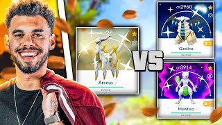 ARCEUS VS MEWTWO E GIRATINA 100% - POKEMON GO | Cris |