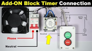 OFF Delay Add-on Block Timer Connection in DOL Starter @ElectricalTechnician