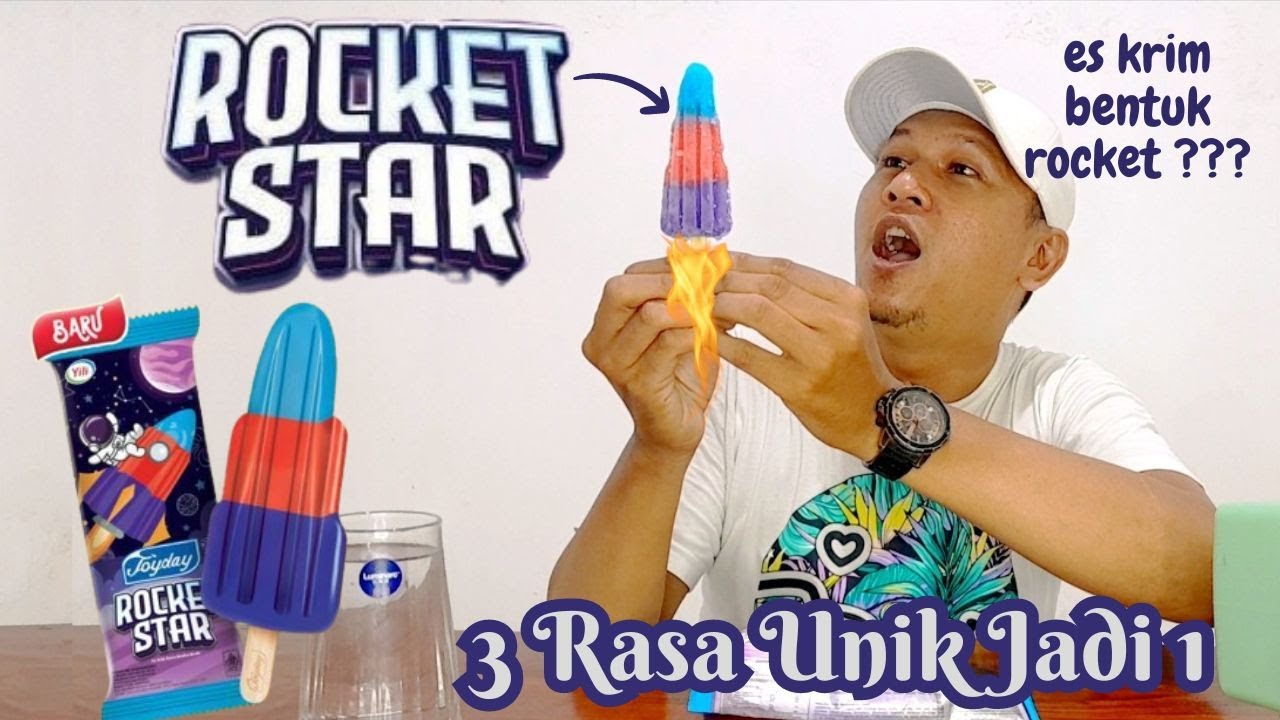 Es Krim Rocket Star | Tiga Rasa Seru Jadi Satu | REVIEW ES KRIM JOYDAY ...