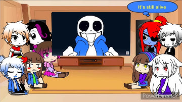 &&& Undertale reacts to Sans vs Jevil (Lazy) (Short) (Papyton)