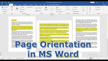 MS Word Tutorial || Both Page Orientation in Document Urdu/Hindi