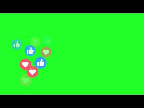 Like 👍 & Heart ❤️ Floating Green Screen Effect | Social Media Reaction Overlay
