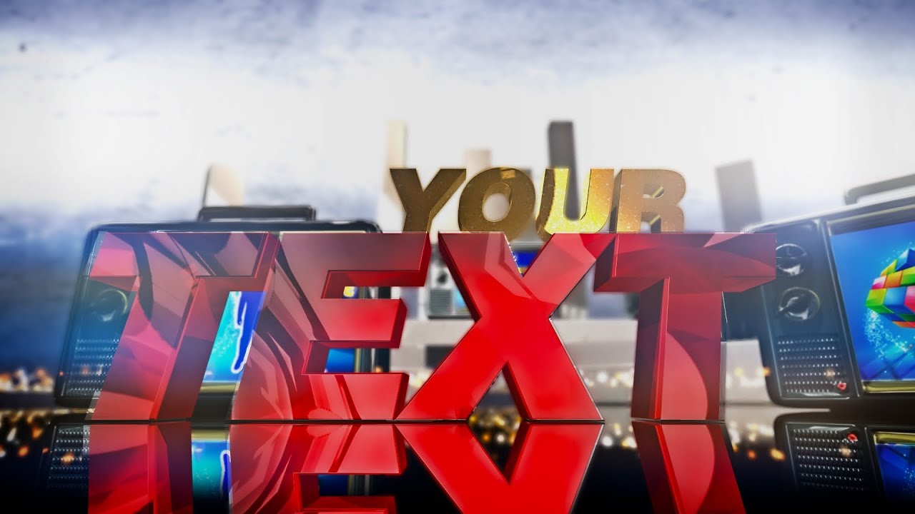 3d tube tv showreel template animation youtube free showreel template