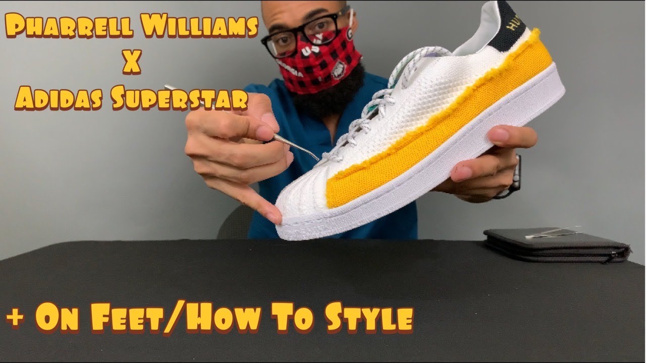 Adidas Pharrell Williams Superstars  Sneaker Unboxing & Review 