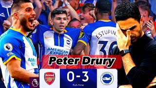 Peter Drury Full Time MAYHEM Arsenal 0 3 Brighton