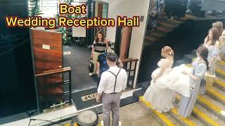 Chinese Couple Boat Wedding Reception Hall Pier 9 Central Hongkong 🇭🇰😱 #WALKINGTOURVLOG