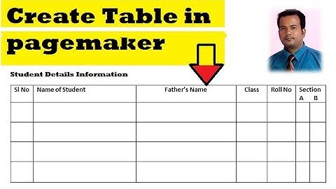 How to create table in Pagemaker 7.0 | Automatic update table