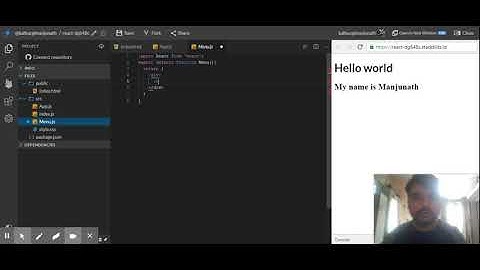 creating new component in reactjs with stackblitz