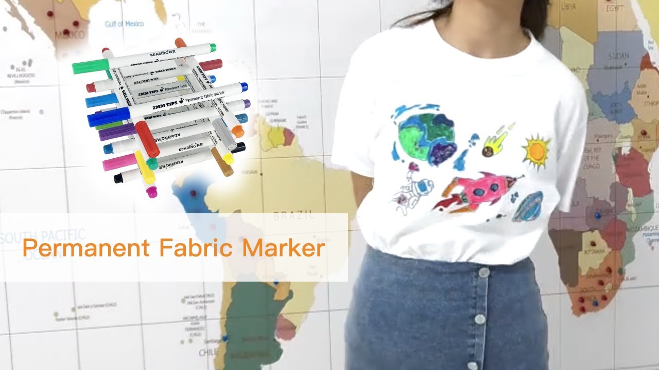 Kearing DIY Permanent Fabric Markers for T shirt, caps, bags YouTube