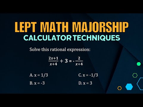 LEPT MATH MAJORSHIP REVIEWER | CALCULATOR TECHNIQUES | 2015 PAST BOARD PROBLEM | ALGEBRA