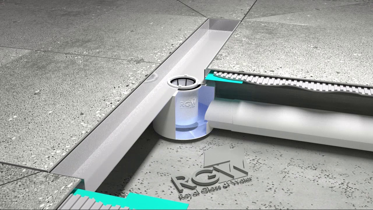 Душевой трап RGW SDR-01 анимация работы гидрозатвора - YouTube