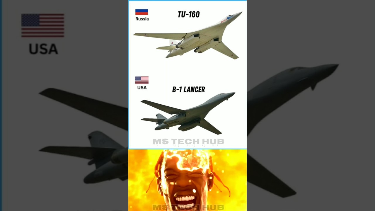 TU-160 vs B-1 Lancer ✈️ | Russia vs USA Strategic Bombers Comparison 