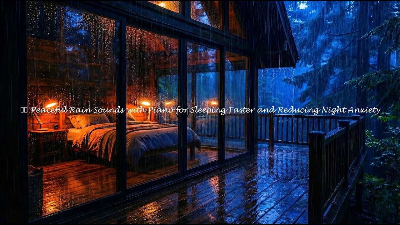 Fall Asleep Tonight with Deep Sleep Music, Rain Sounds and Gentle Piano 😴 