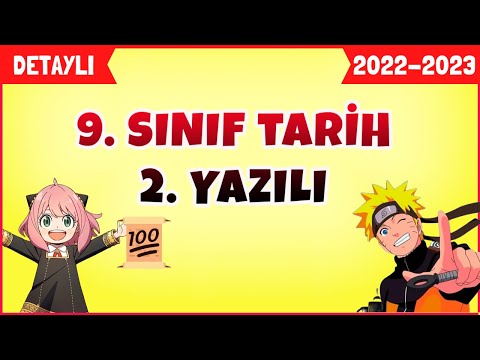 9. SINIF TARİH 1. DÖNEM 2. YAZILI | 2022-2023