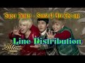 Super junior  santa u are the one line distribution color coded  special super junior 2 part 5