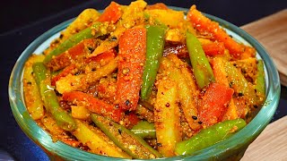 15 ਮਿੰਟਾਂ 'ਚ ਗਾਜਰ ਮੂਲੀ ਹਰੀ ਮਿਰਚ ਦਾ ਅਚਾਰ ਬਣਾ ਲਓ | गाजर मूली हरी मिर्च का अचार |  Mixed Pickle