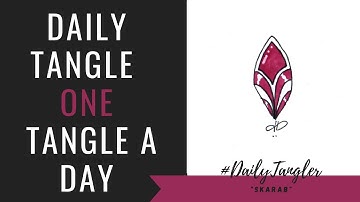 Daily Tangle - Pattern  Focus -  Skarab   | How to draw | #DailyTangler