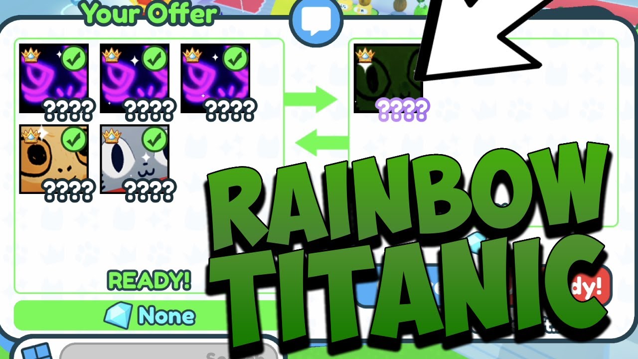 🌈  RAINBOW TITANIC BLUE BALLOON CAT | DOGGY TO INFINITY | ROBLOX ( PET SIMULATOR X)