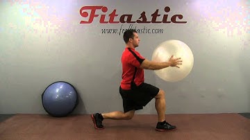 Swiss Ball Standing Lunge with Rotation