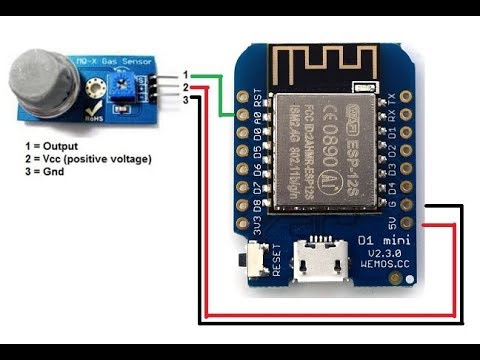 가스센서, 화재경보, MQ 2, Gas Sensor, ESP8266, D1 mini, 아두이노, 와이파이, Arduino ...