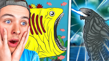 Reacting to GODZILLA vs THE BLOOP? (FIGHTING ANIMATION)