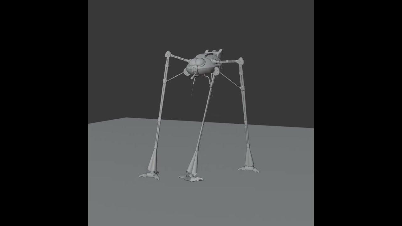 Jeff Wayne Fighting Machine walk cycle (OLD) #waroftheworlds #wotw #tripod