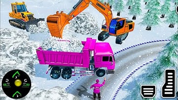 Snow Road Crane Excavator Simulator 2021 - Gameplay Walkthrough Part 1 - Levels 1-10 (Android/iOS)