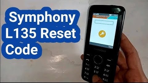Symphony l 135 reset code