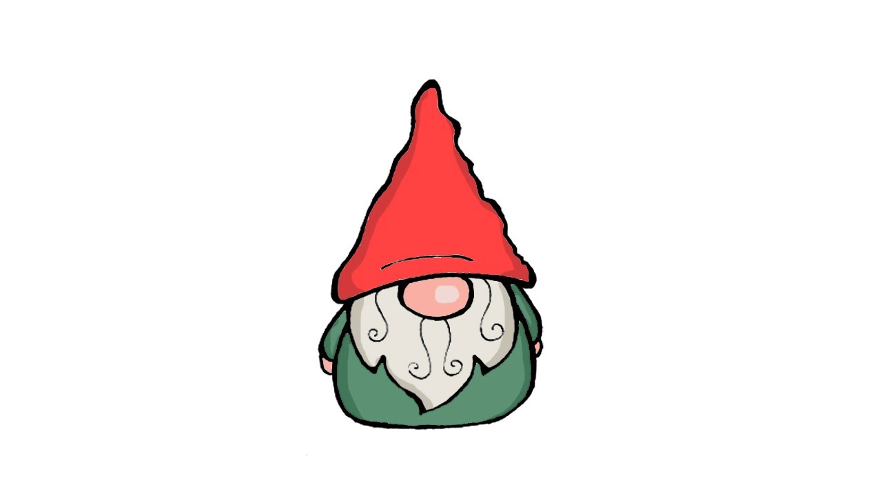 How to Draw a Cute Gnome - YouTube