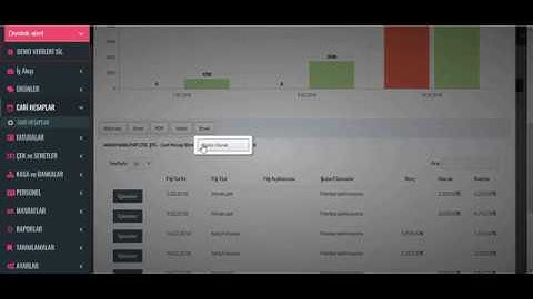 Cari Hesap Ekstresi Alma - Mor Kasa muhasebe programı