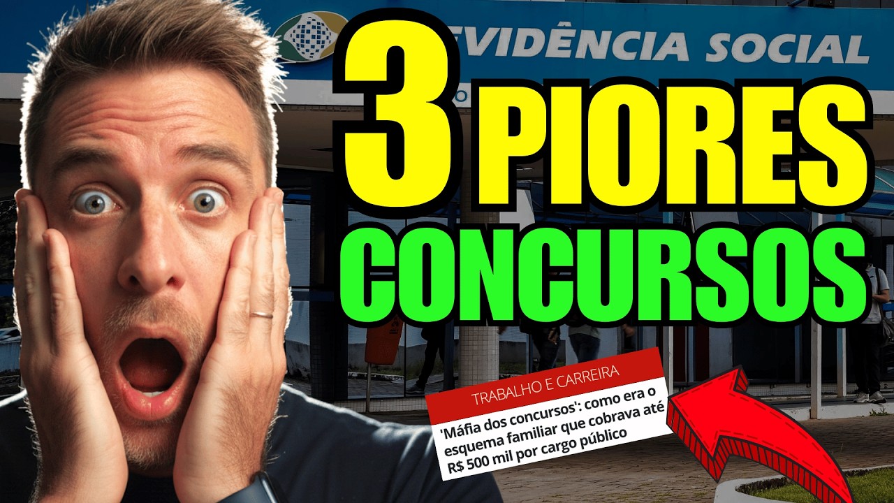 ⚠️ QUEM ESCOLHEU ESSES CONCURSOS SE FERROU... TOP 3 PIORES CONCURSOS DOS ÚLTIMOS ANOS