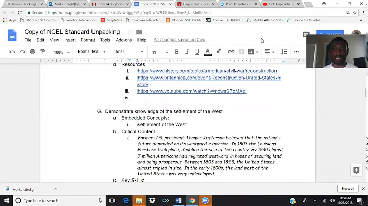 NCEL Unpacking Standards 6g, 6h, 6i