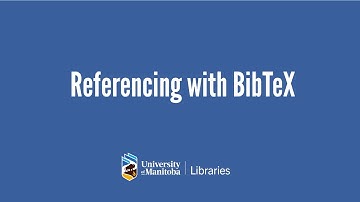 Referencing with BibTeX