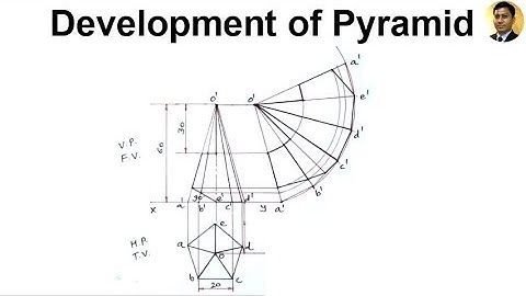 Development of Pentagonal Pyramid | Development of Surfaces | Problem 1 | Engineering Drawing