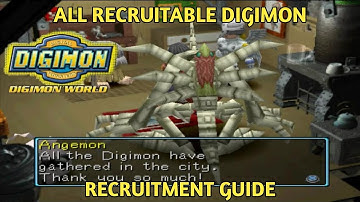 Digimon World PS1 - All Recruitable Digimon (Recruitment Guide)