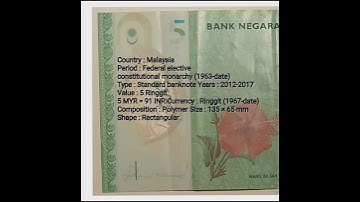 Bank Negara Malaysia   5 Malaysian Ringgit   Unique Coins
