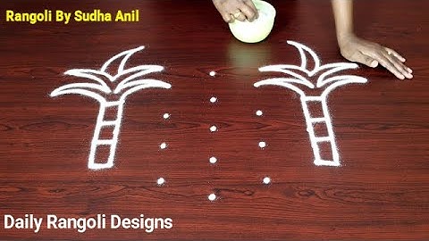 Easy Pongal Pot Kolam with 5*3 dots | Sankranthi Bhogi Kundala Muggulu | Festival Rang Rangoli
