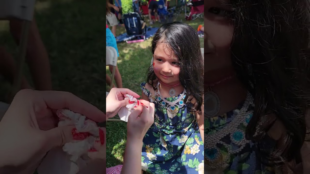 Leila facepaint at Occoquan Regional Park - July 4th, 2024