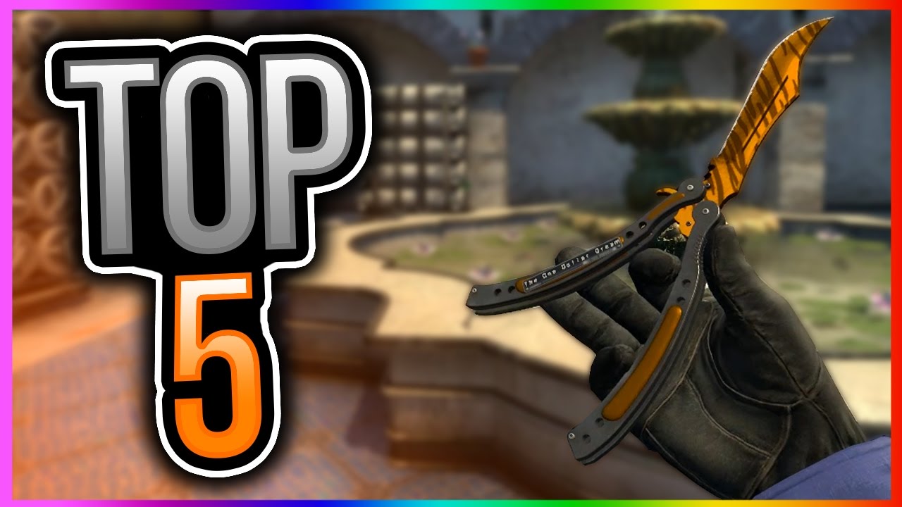 CSGO SKINS - TOP 5 HIDDEN BUTTERFLY KNIFE SKINS! CS GO Secret Knives ...