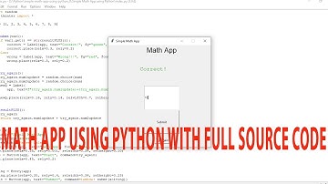 Math App using Python with Full Source Code | Free Python Source Code