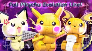 mega construx pikachu evolution trio
